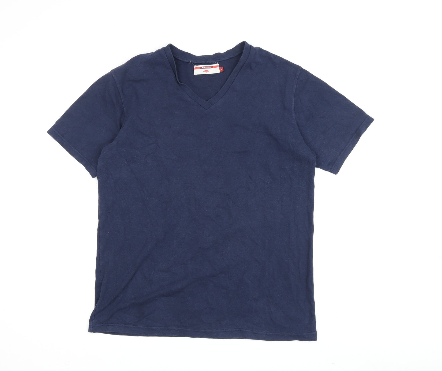 Lee Cooper Men’s Blue V-Neck T-Shirt L