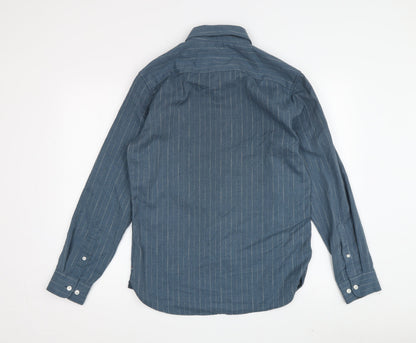 Polo Sport Men's Blue Striped Button-Up Shirt M