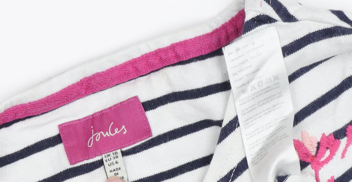 Womens UK Size 10 Joules Multicoloured Basic T-Shirt