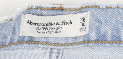 Abercrombie & Fitch Women's Blue Straight Jeans Size 6