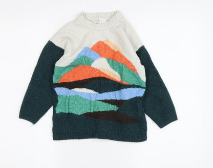 H&M Multicoloured Kids Pullover Jumper, 11-12 Years, Nature Theme