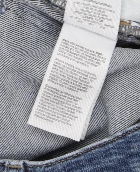 Topshop Women's Blue Boyfriend Jeans UK 7 Slim