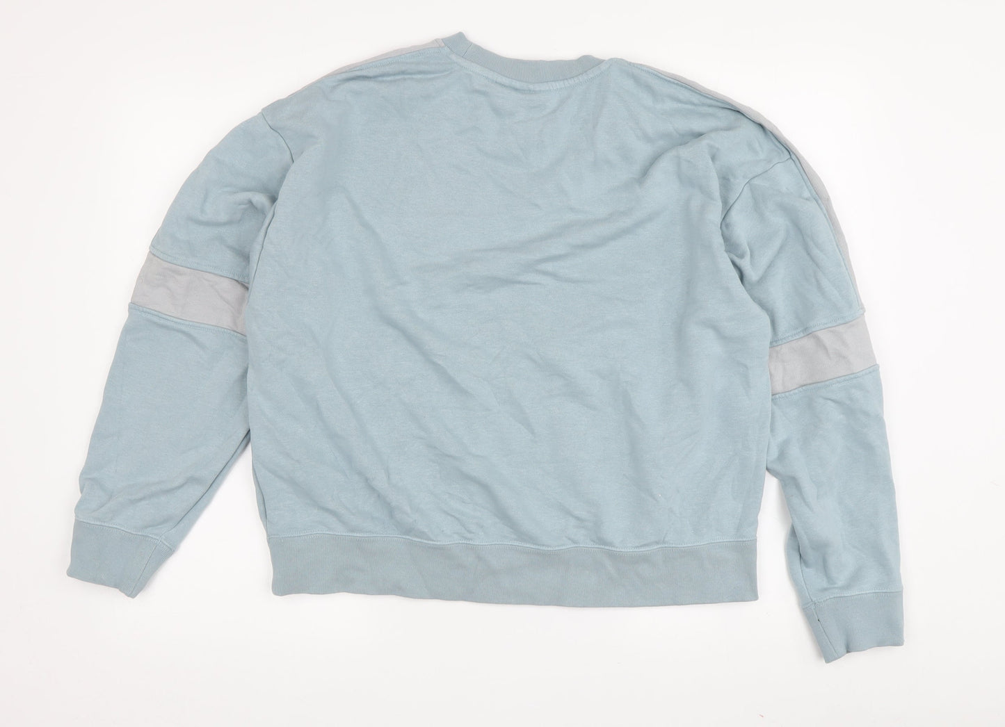 Adidas Unisex Blue Crew Neck Pullover Sweatshirt - Size 14