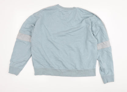 Adidas Unisex Blue Crew Neck Pullover Sweatshirt - Size 14