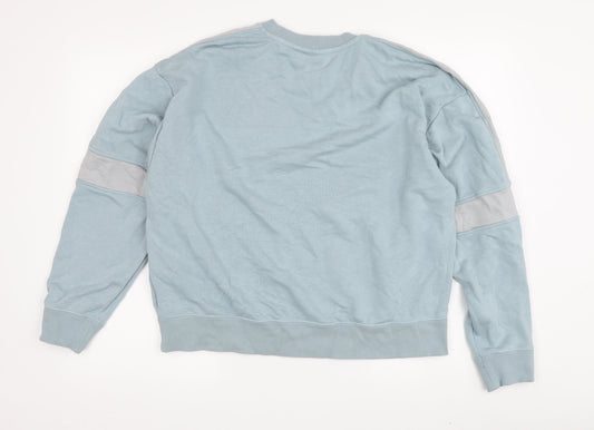 Adidas Unisex Blue Crew Neck Pullover Sweatshirt - Size 14