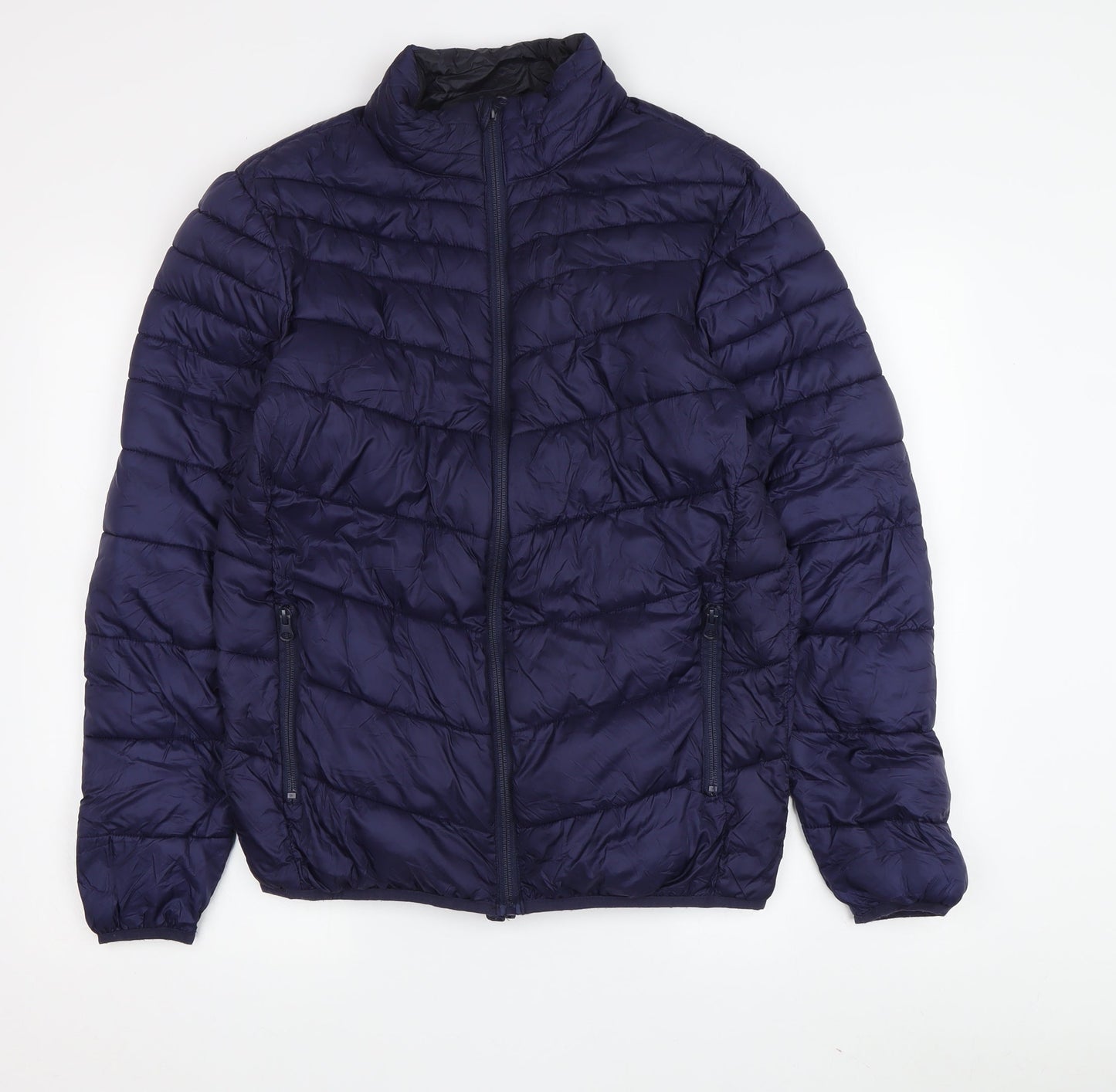 River Island Women's Blue Puffer Jacket S