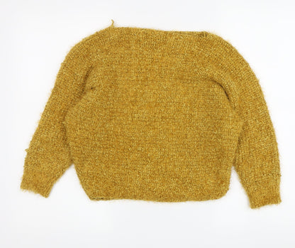 Womens UK Size M Isabella D. Gold Pullover Jumper