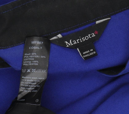 Marisota Women's Blue Long Coat Size L with Buckle