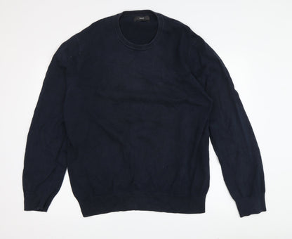 Marks and Spencer Men's Blue Cotton Pullover XL