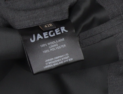 Mens UK Size 42 Jaeger Regular Black Suit Jacket