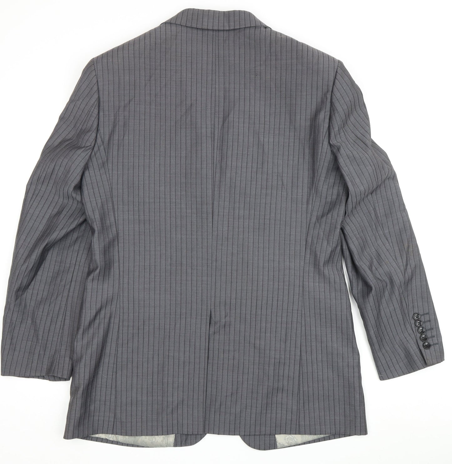 Steel & Jelly Men’s Grey Striped Blazer 40R