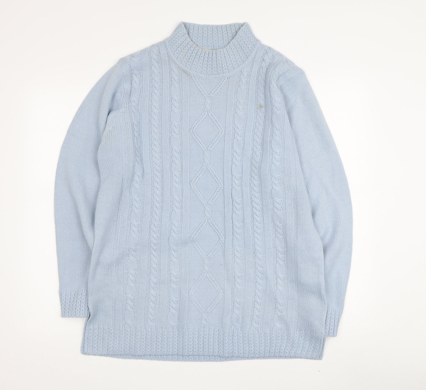 Daxon Women's Blue Cable-Knit Pullover Jumper Size 18