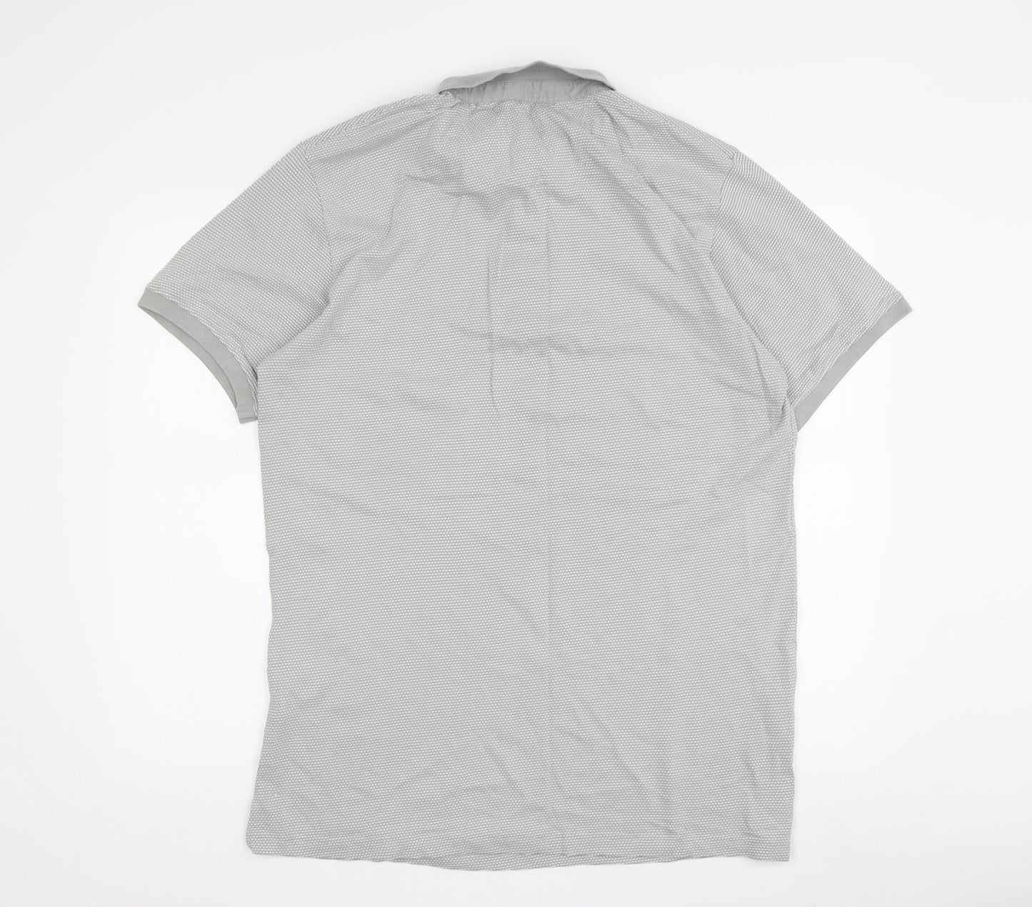 Peter Werth Men's Grey XL Geometric Polo Shirt