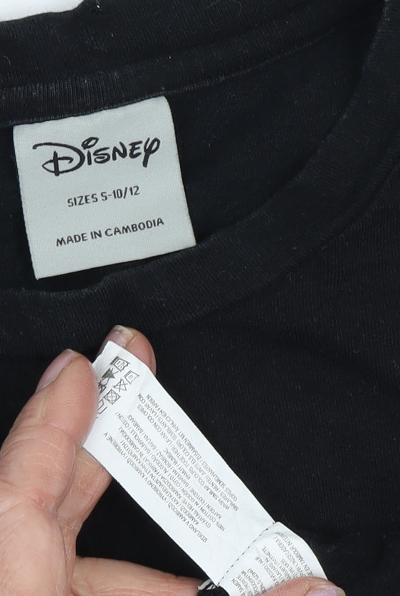 Disney Women's Black Mickey Mouse Pyjama Top Size 10-12