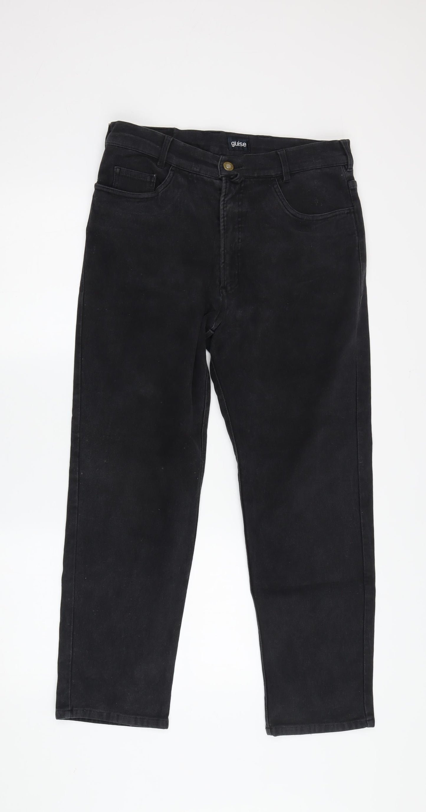 Guise Men's Black Slim Straight Jeans 34W