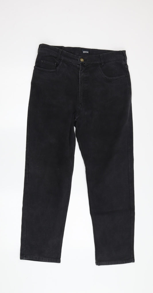 Guise Men's Black Slim Straight Jeans 34W