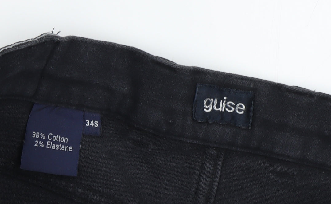 Guise Men's Black Slim Straight Jeans 34W