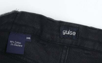 Guise Men's Black Slim Straight Jeans 34W