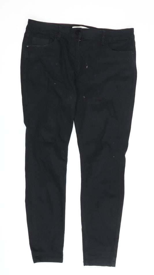 Next Women's Black Skinny Jeans Size 14 Mid Rise