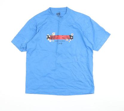 Uniqlo Men's Blue XS Graphic Tee
