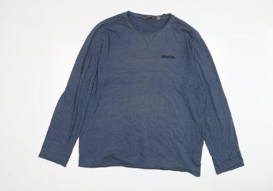 Regatta Men's Blue Long Sleeve Crew T-Shirt