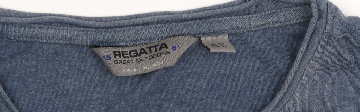 Regatta Men's Blue Long Sleeve Crew T-Shirt