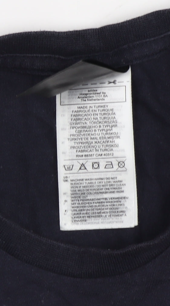 Adidas Men's Black Graphic T-Shirt, Size S, Casual Sportswear