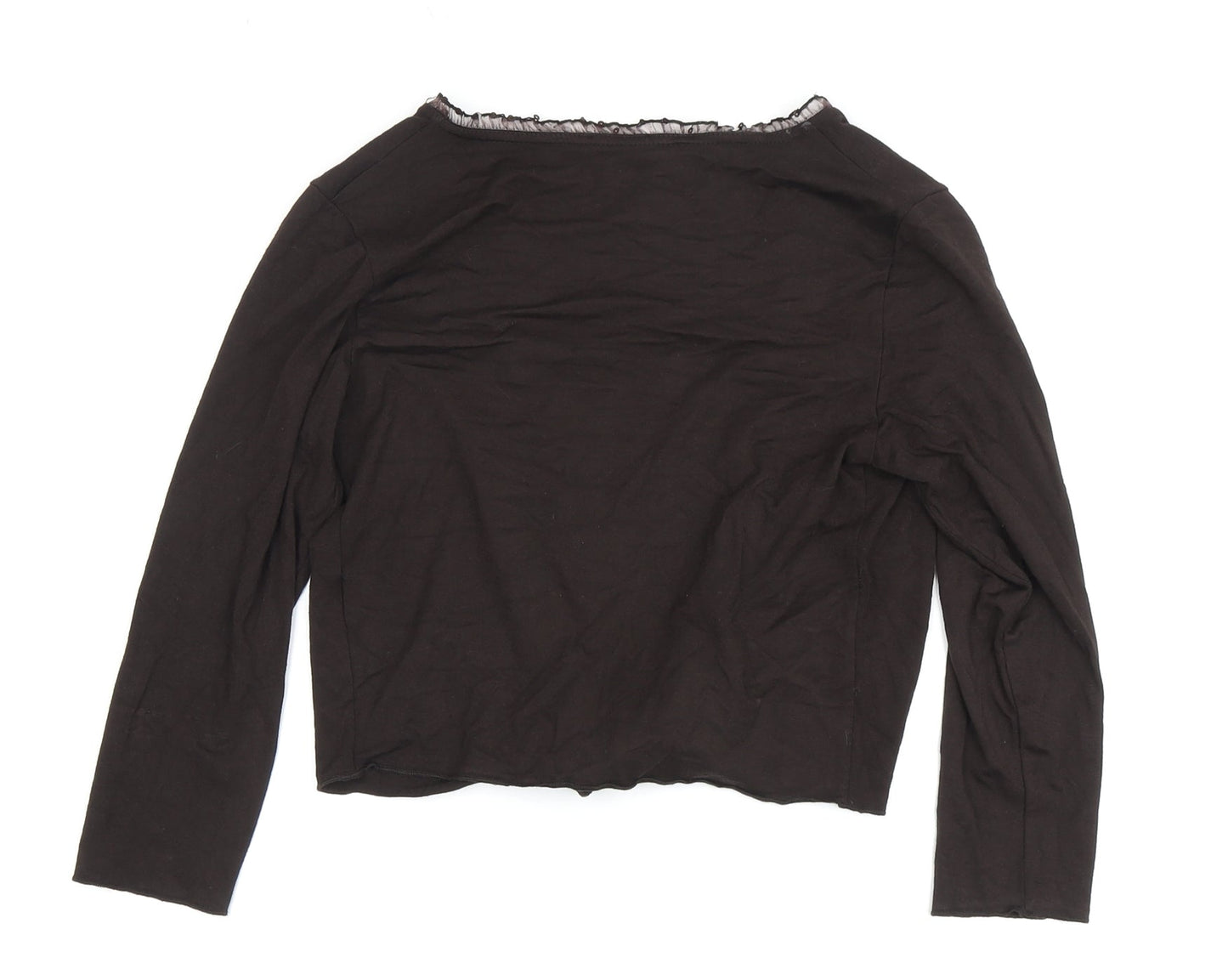 Womens UK Size 8 Phase Eight Black Wrap T-Shirt