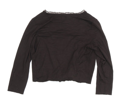 Womens UK Size 8 Phase Eight Black Wrap T-Shirt