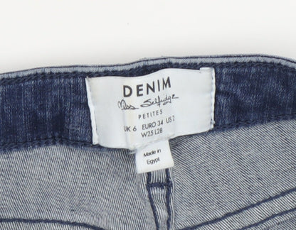 Miss Selfridge Women's Blue Distressed Skinny Jeans Size 6