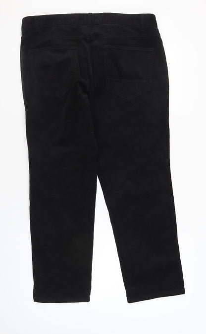 Next Black Straight Fit Corduroy Trousers 38R Men