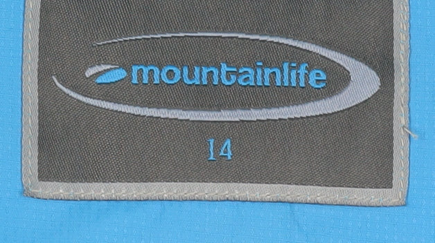 Mountain Life Women's Blue Waterproof Rain Coat Size 14