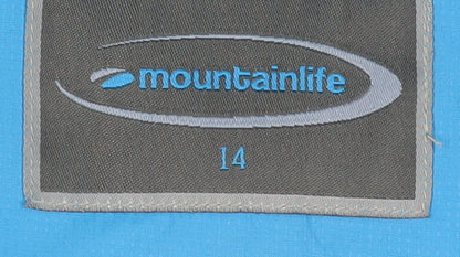 Mountain Life Women's Blue Waterproof Rain Coat Size 14