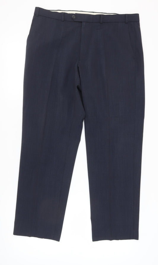 Marks and Spencer Men's Blue Dress Pants, Size M, 36W