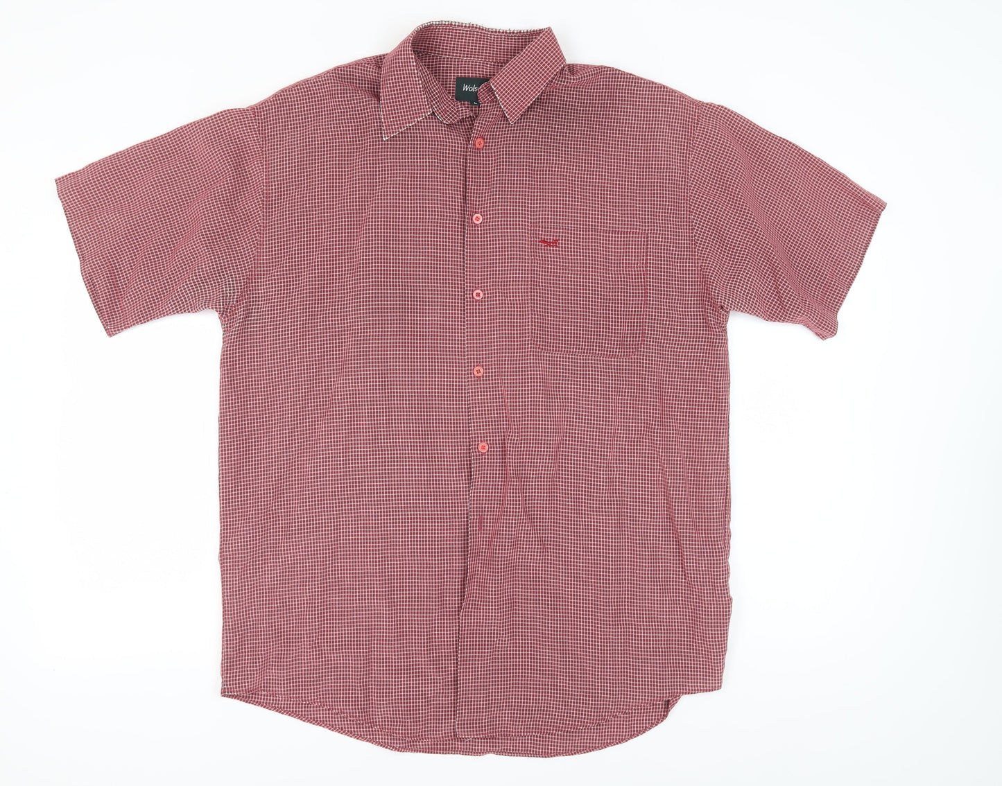 Wolsey Men's Red Check Casual Shirt L
