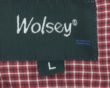 Wolsey Men's Red Check Casual Shirt L