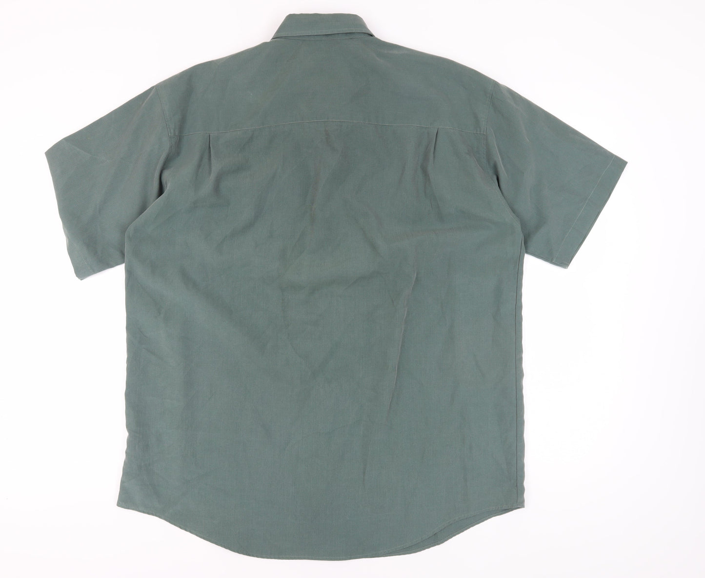 Wolsey Men's Green Short Sleeve Button-Up Shirt