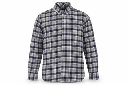 Marks and Spencer Men's Grey Check Flannel Shirt XL