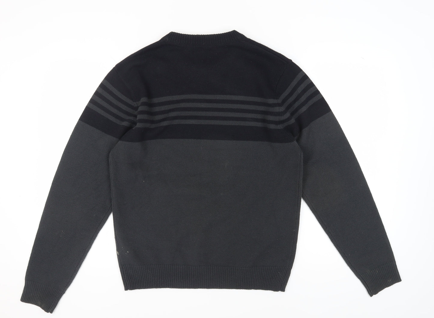Kensington Dockside Black Striped Pullover Jumper L