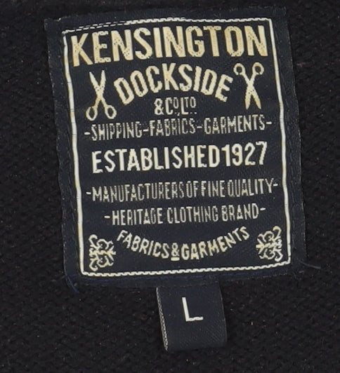 Kensington Dockside Black Striped Pullover Jumper L