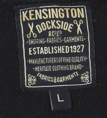 Kensington Dockside Black Striped Pullover Jumper L