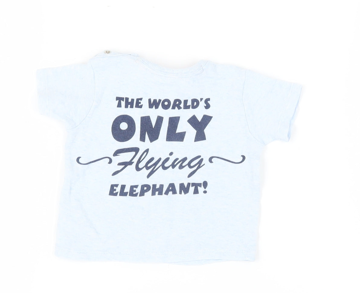 George Unisex Baby Dumbo T-Shirt, Blue, 0-3 Months