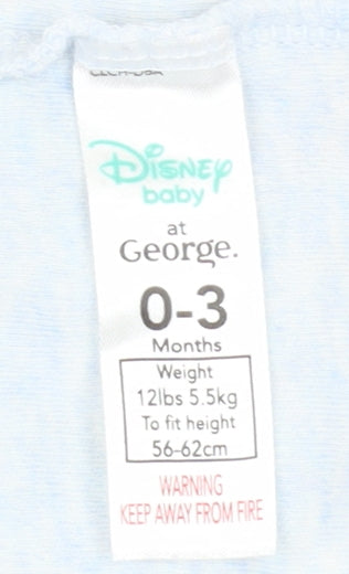 George Unisex Baby Dumbo T-Shirt, Blue, 0-3 Months