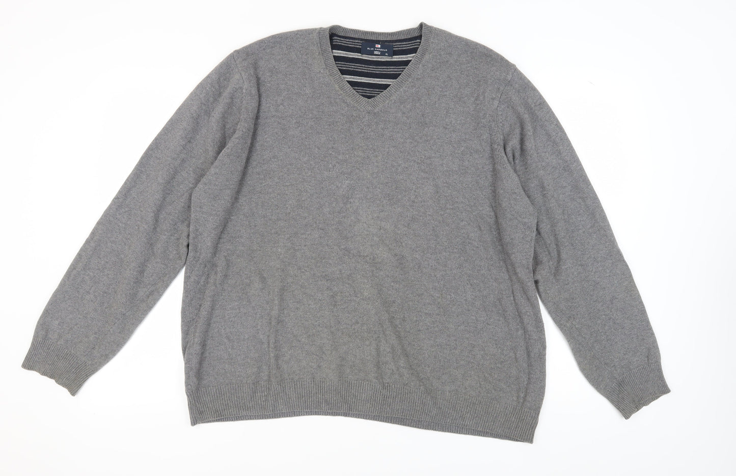 Marks and Spencer Men's XL Grey Cotton Pullover Jumper