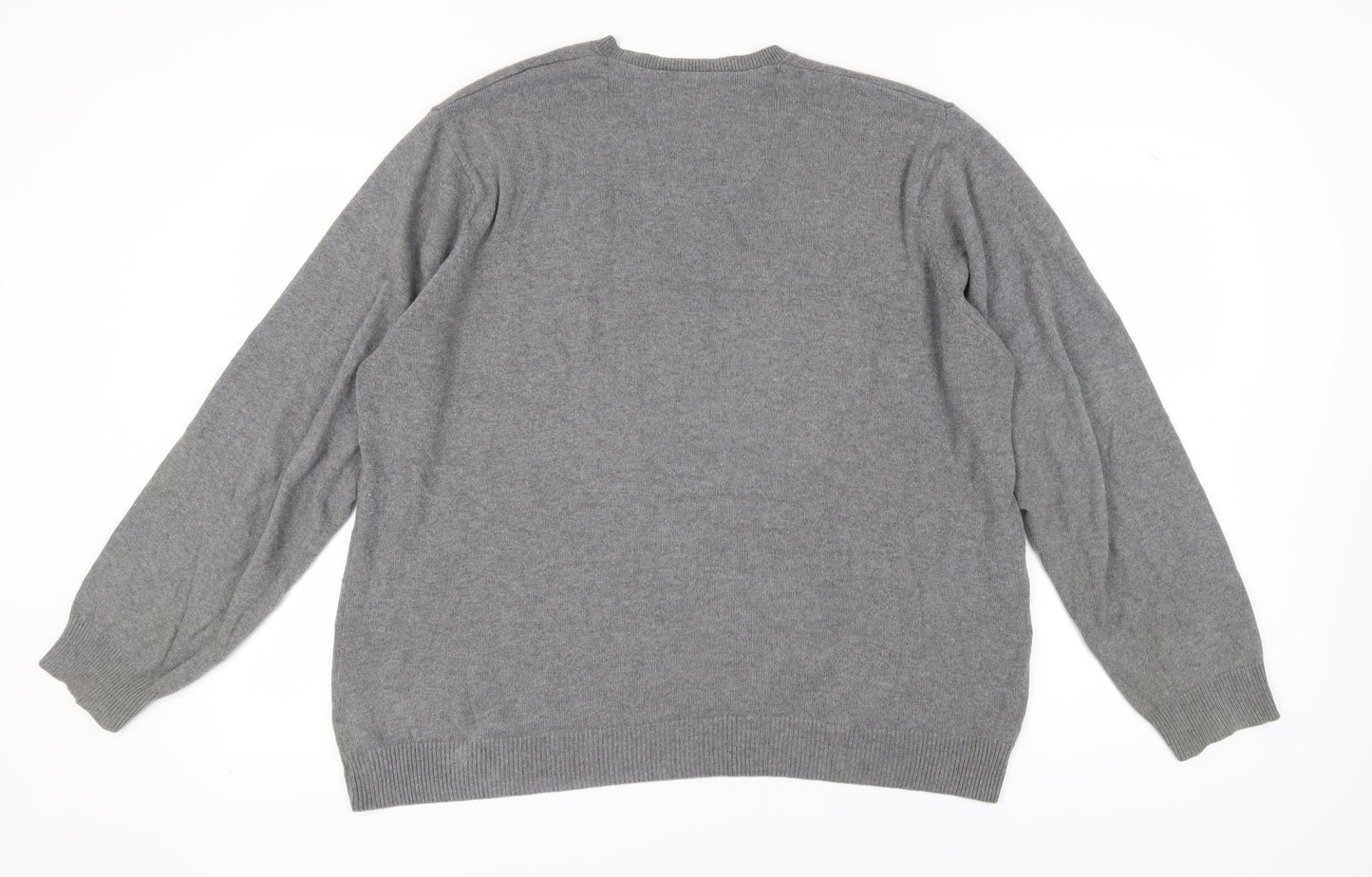 Marks and Spencer Men's XL Grey Cotton Pullover Jumper