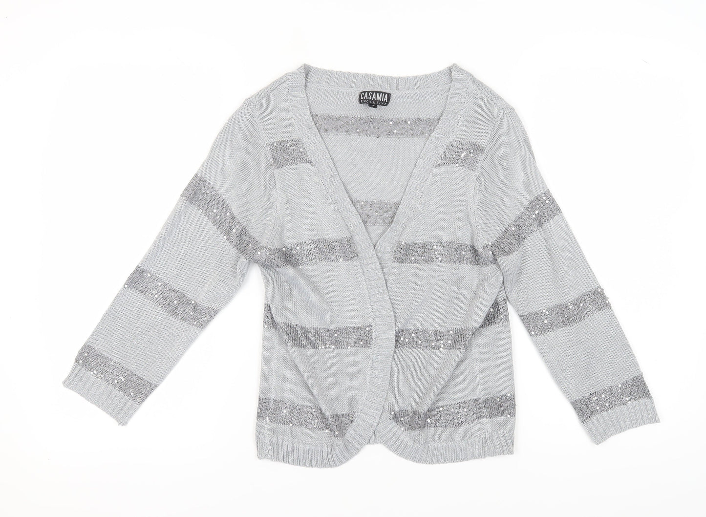 Womens UK Size S Casamia Grey Cardigan Jumper