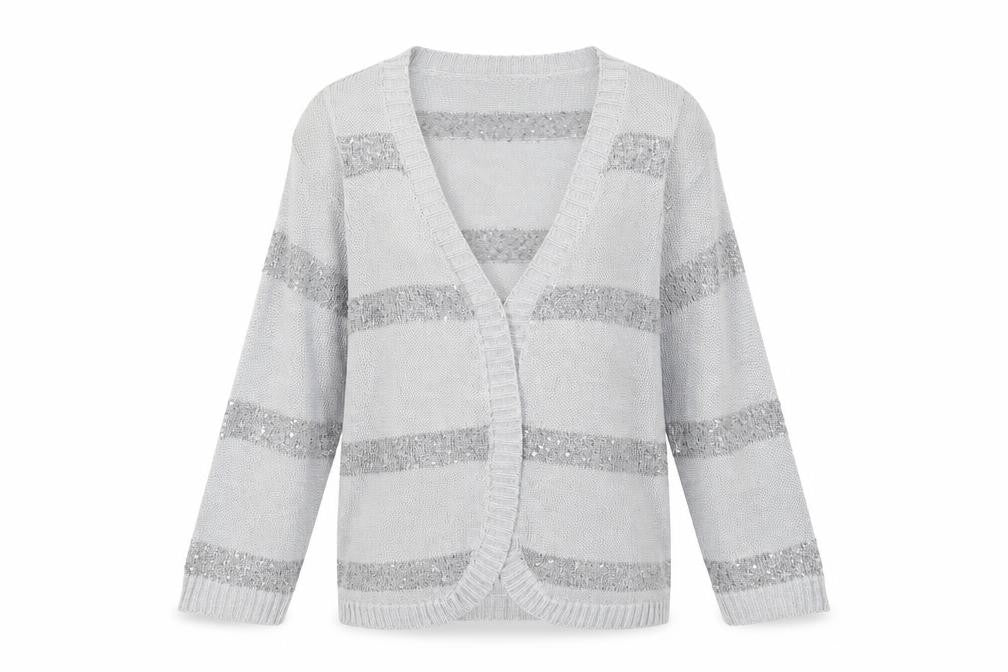 Womens UK Size S Casamia Grey Cardigan Jumper
