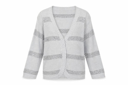 Womens UK Size S Casamia Grey Cardigan Jumper