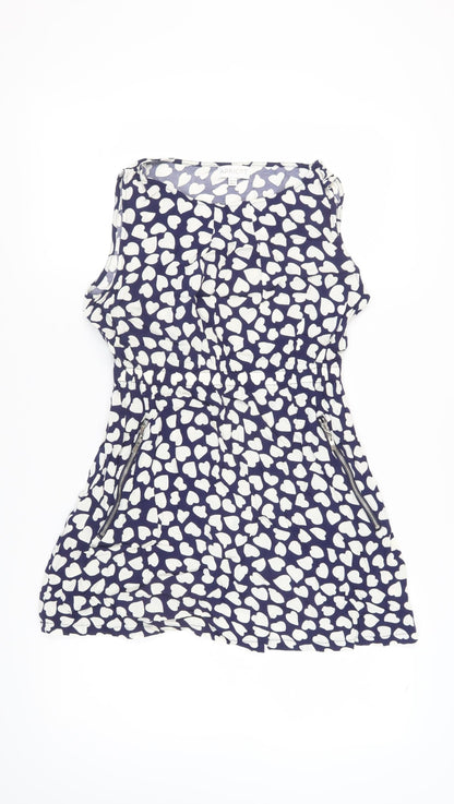 Apricot Women's Blue A-Line Sleeveless Dress