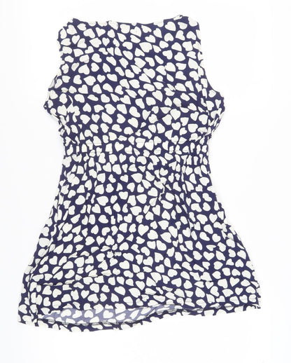 Apricot Women's Blue A-Line Sleeveless Dress